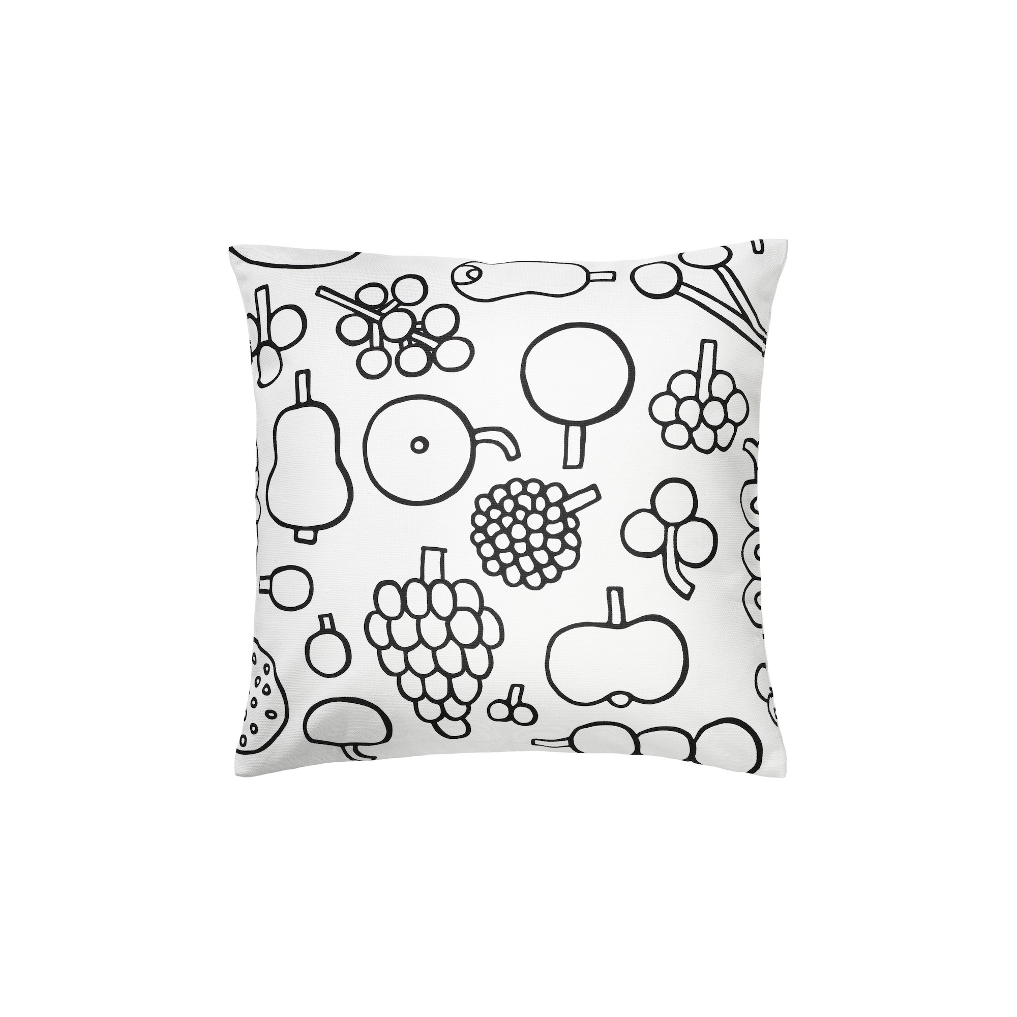 47x47cm -  Frutta Black/White cushion cover OTC - Iittala