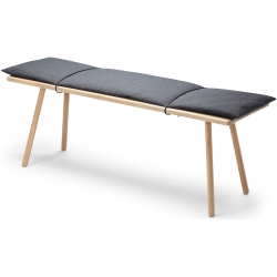 Georg  Bench –  Oak / Dark grey - Skagerak by Fritz Hansen