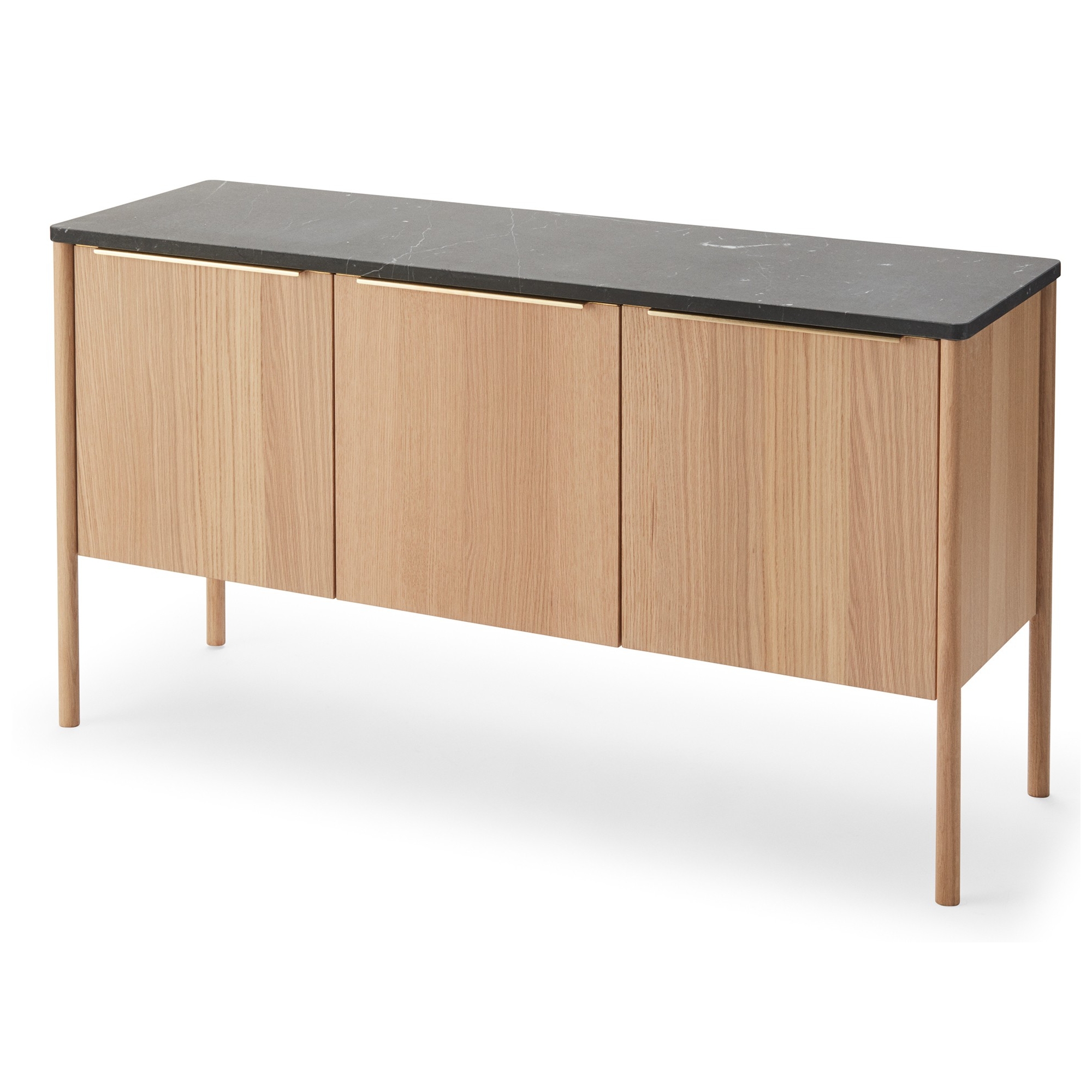 Jut  Cabinet – Oiled Oak / Black Marble  – 126x39x68 cm - Skagerak by Fritz Hansen