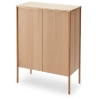 Jut  High Cabinet – Oiled Oak – 86,5 x 39,5 x H114 cm - Skagerak by Fritz Hansen