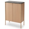 Jut  High Cabinet – Oiled Oak / Black Marble – 86,5 x 39,5 x H114 cm - Skagerak by Fritz Hansen