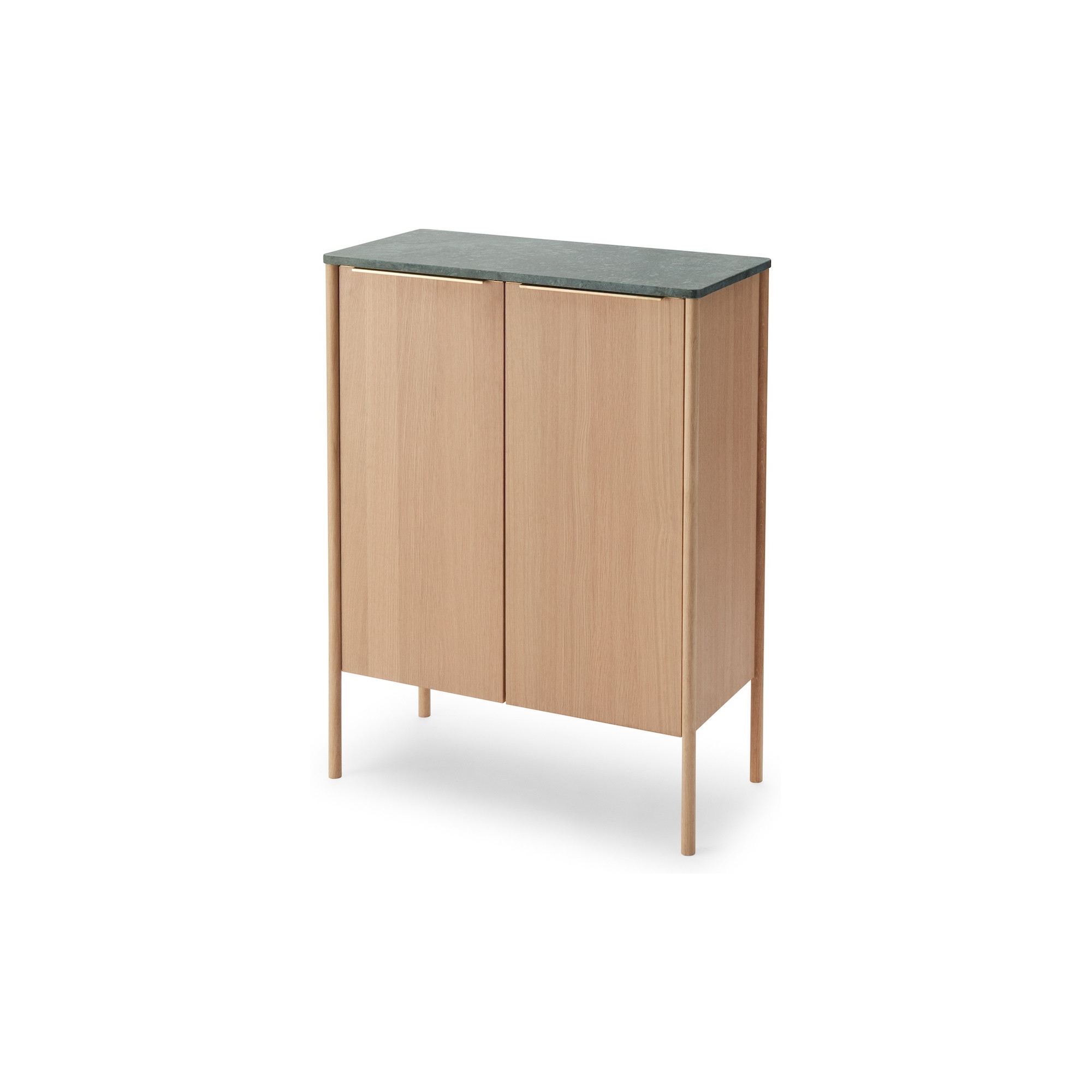 Cabinet Haut Jut  – Chêne huilé / marbre vert – 86,5 x 39,5 x H114 cm - Skagerak by Fritz Hansen