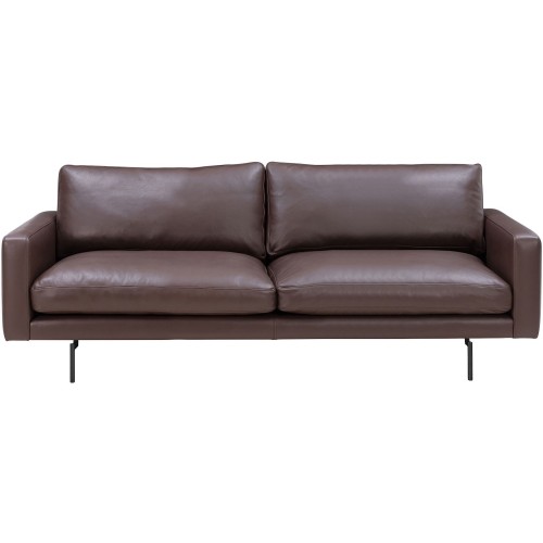 Module 13 – Faith dark brown leather / black legs – 220 x 100 cm – EDGE V1 - Wendelbo