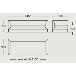 Module 1 – 240 x 95 cm – Blade - Wendelbo