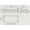 Module 2 – 220 x 95 cm – Blade - Wendelbo