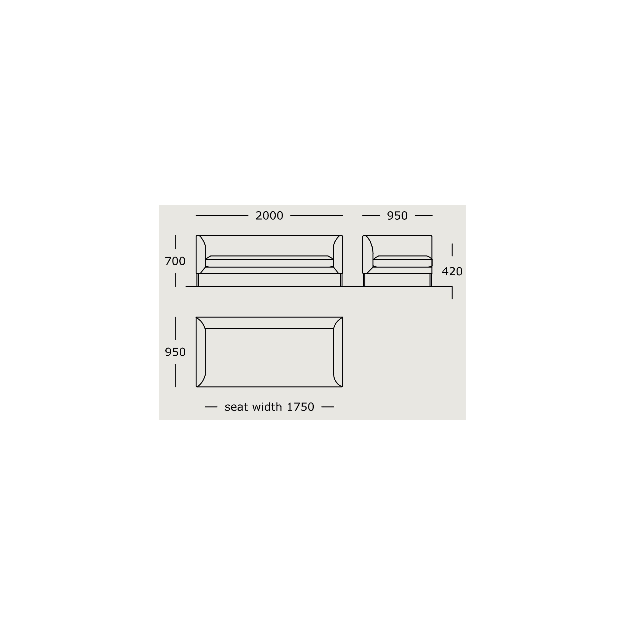 Module 3 – 200 x 95 cm – Blade - Wendelbo