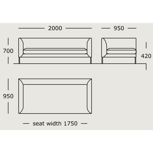 Module 3 – 200 x 95 cm – Blade - Wendelbo