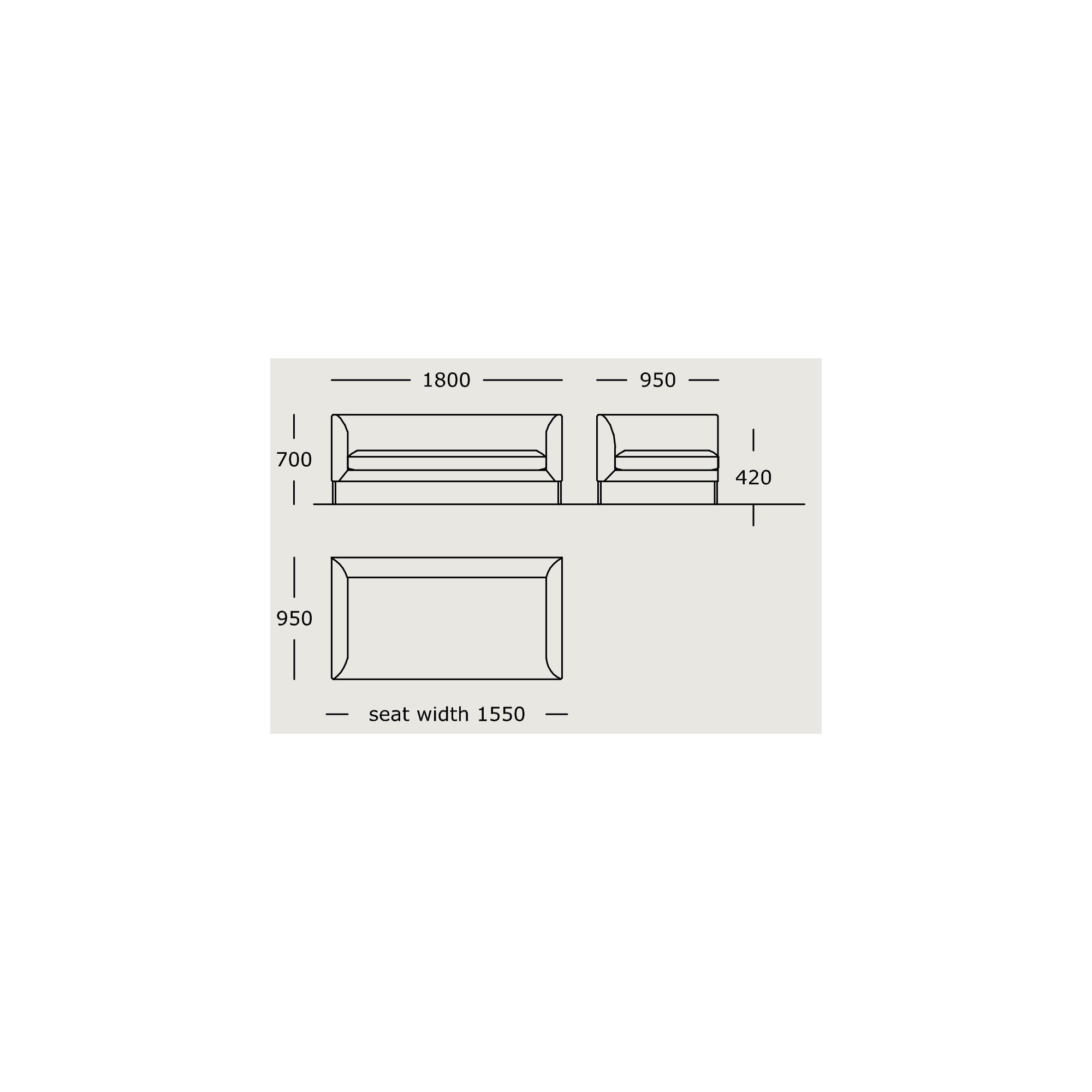 Module 4 – 180 x 95 cm – Blade - Wendelbo