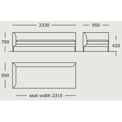 Module 5 – 233 x 95 cm – Blade - Wendelbo