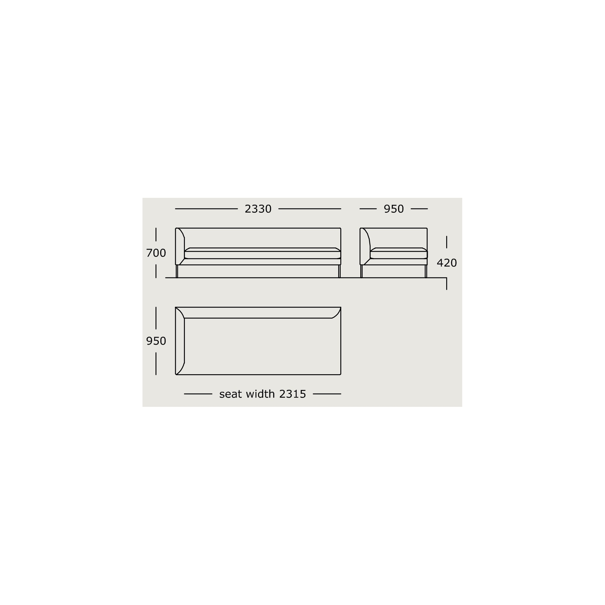 Module 5 – 233 x 95 cm – Blade - Wendelbo