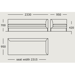 Module 6 – 233 x 95 cm – Blade - Wendelbo