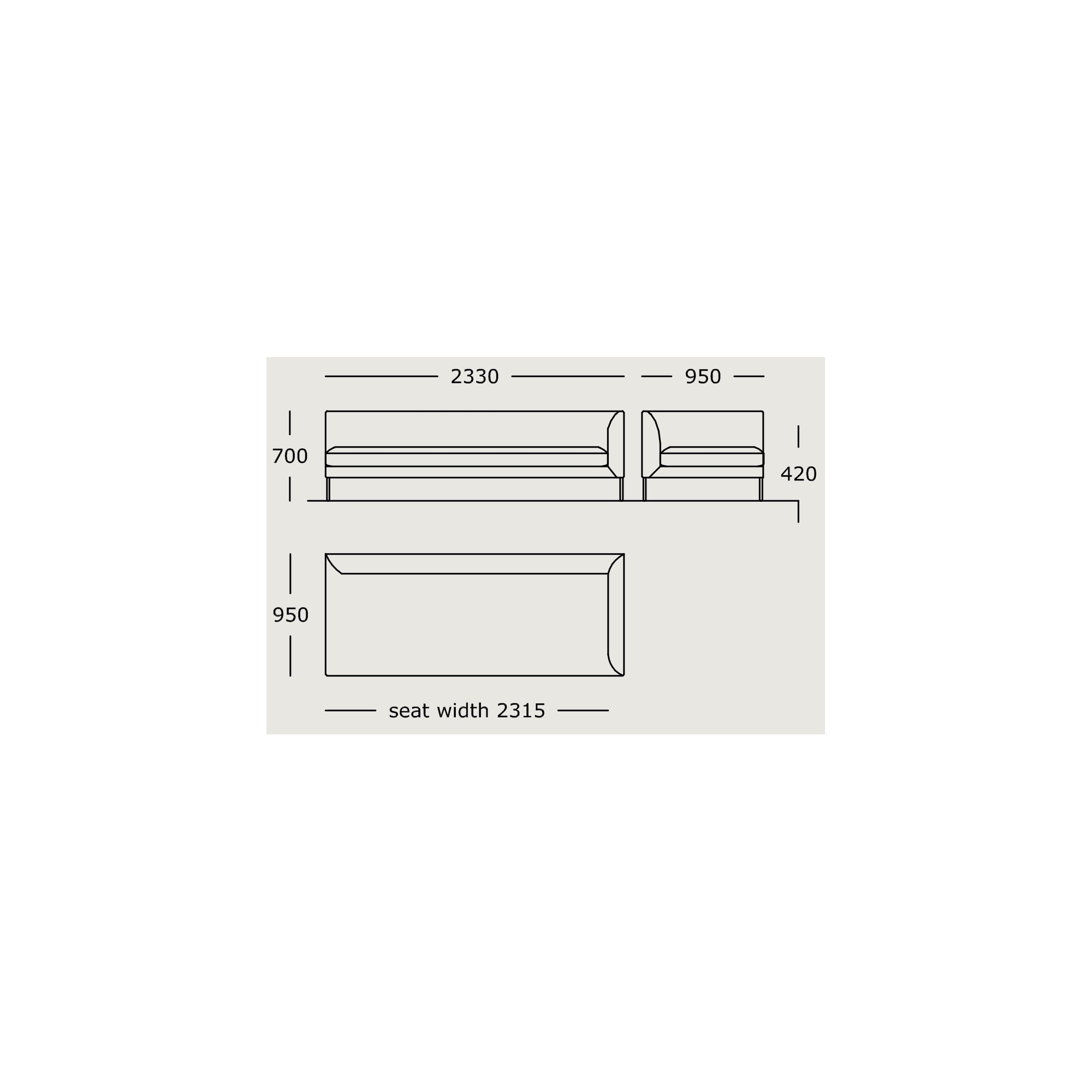 Module 6 – 233 x 95 cm – Blade - Wendelbo