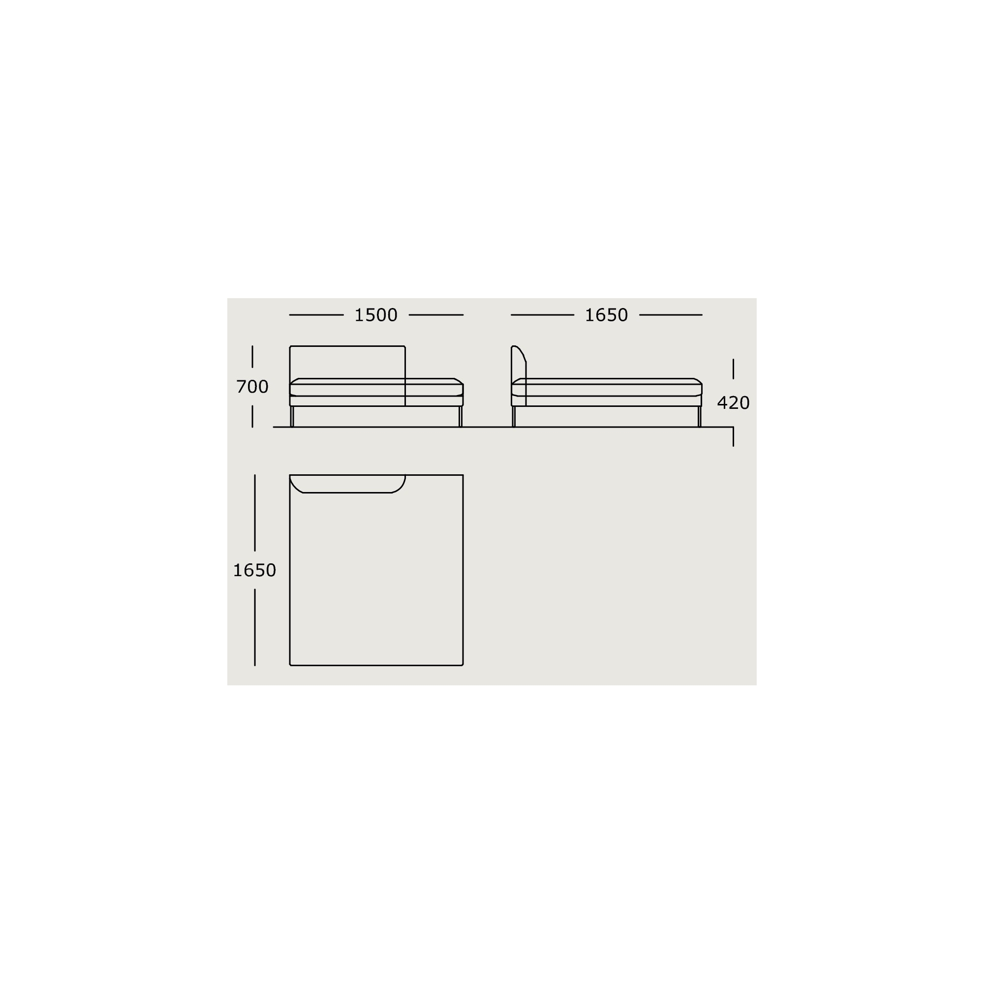 Module 17 – 150 x 165 cm – Blade - Wendelbo