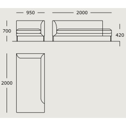 Module 20 – 95 x 200 cm – Blade - Wendelbo