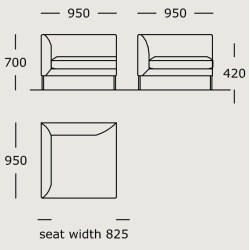 Module 21 – 95 x 95 cm – Blade - Wendelbo