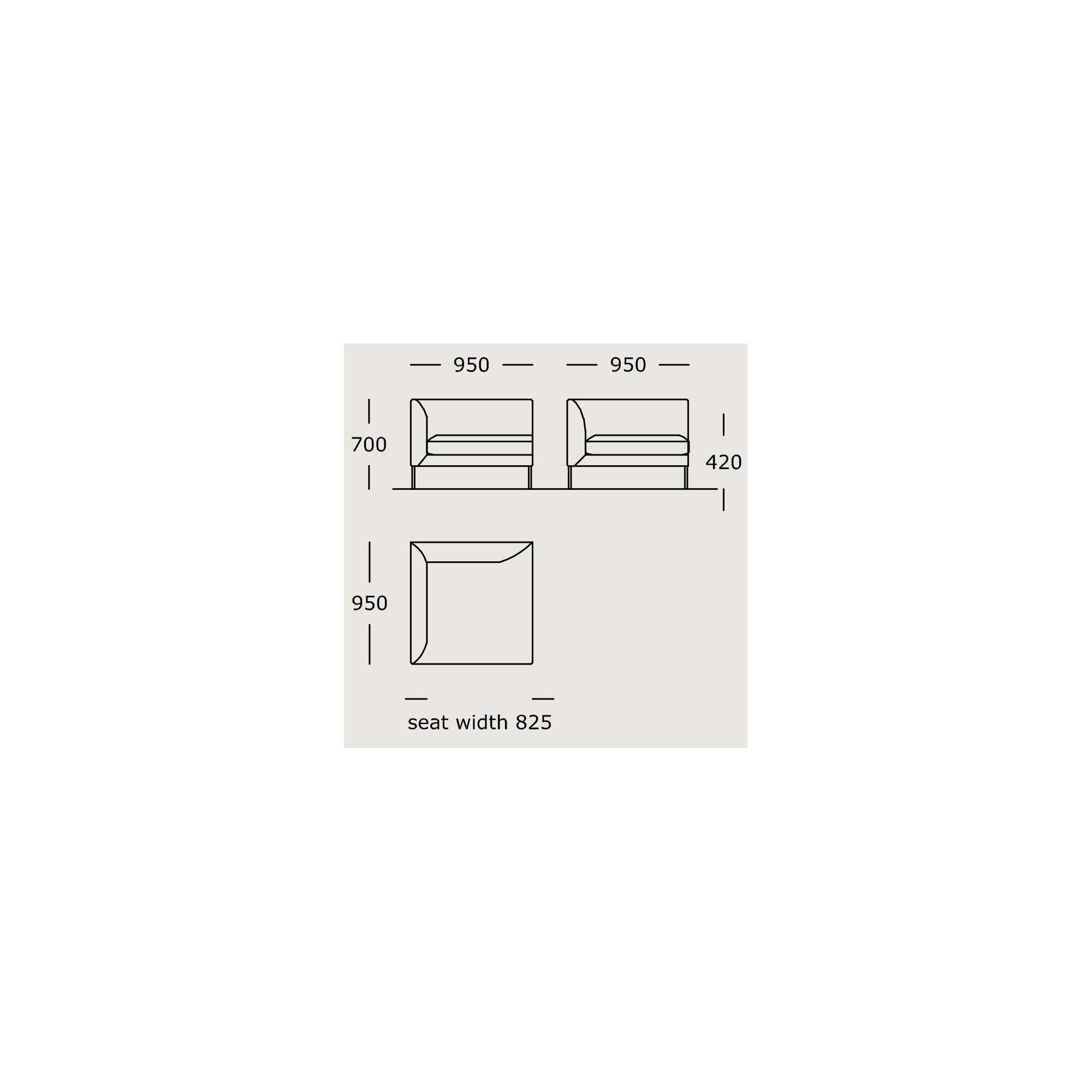 Module 21 – 95 x 95 cm – Blade - Wendelbo