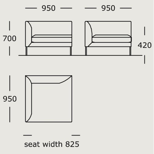 Module 21 – 95 x 95 cm – Blade - Wendelbo