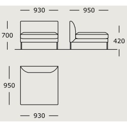 Module 22 – 95 x 93 cm – Blade - Wendelbo