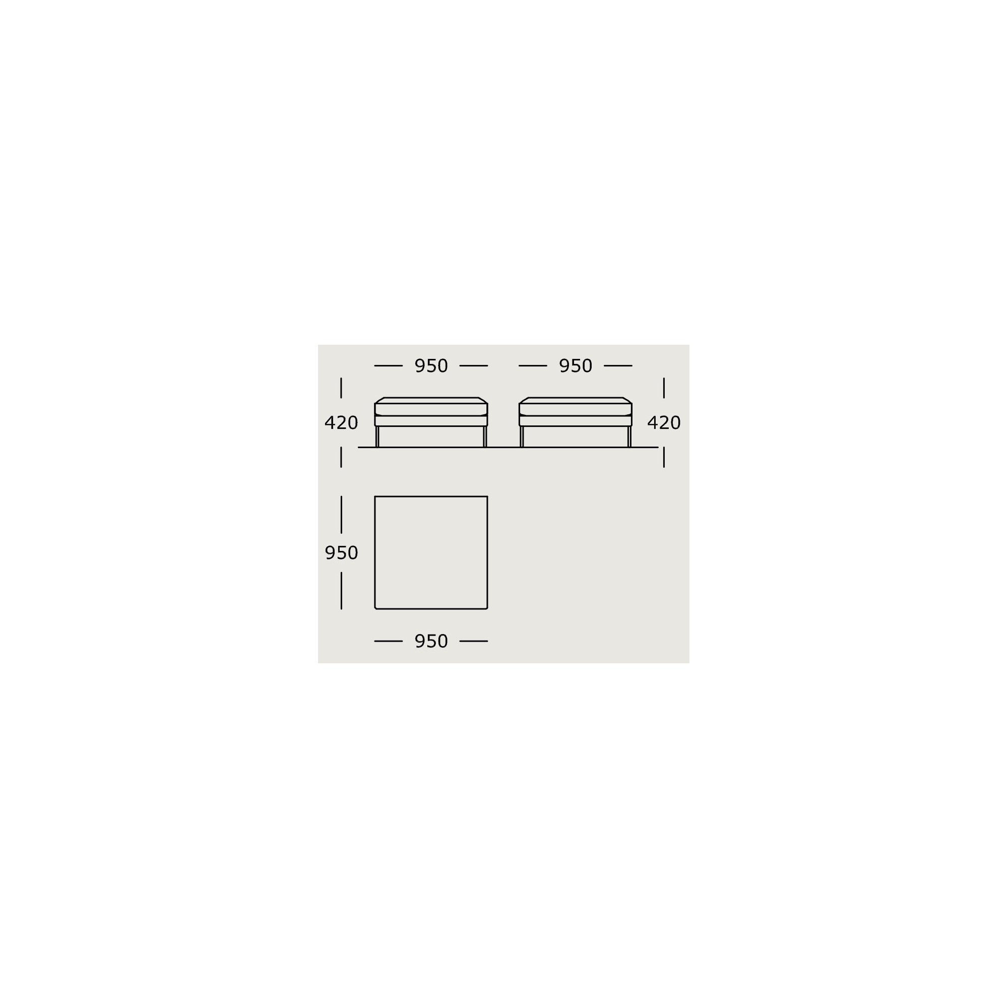 Module 23 – 95 x 95 cm – Blade - Wendelbo