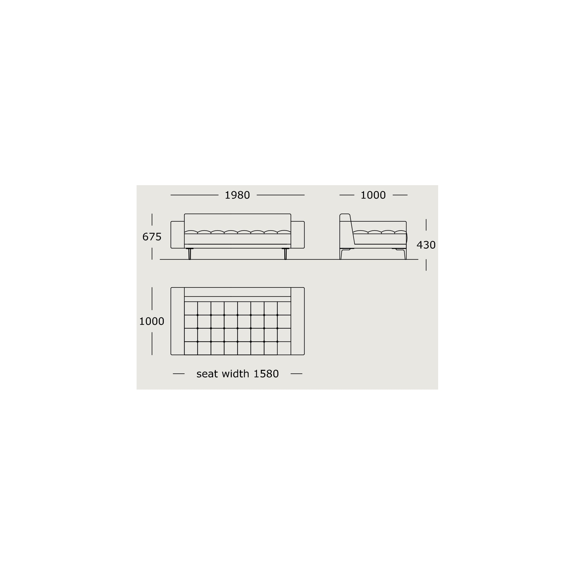 Module 5 – 198 x 100 cm – Campo - Wendelbo