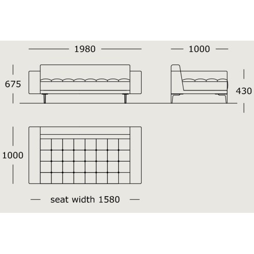 Module 5 – 198 x 100 cm – Campo - Wendelbo