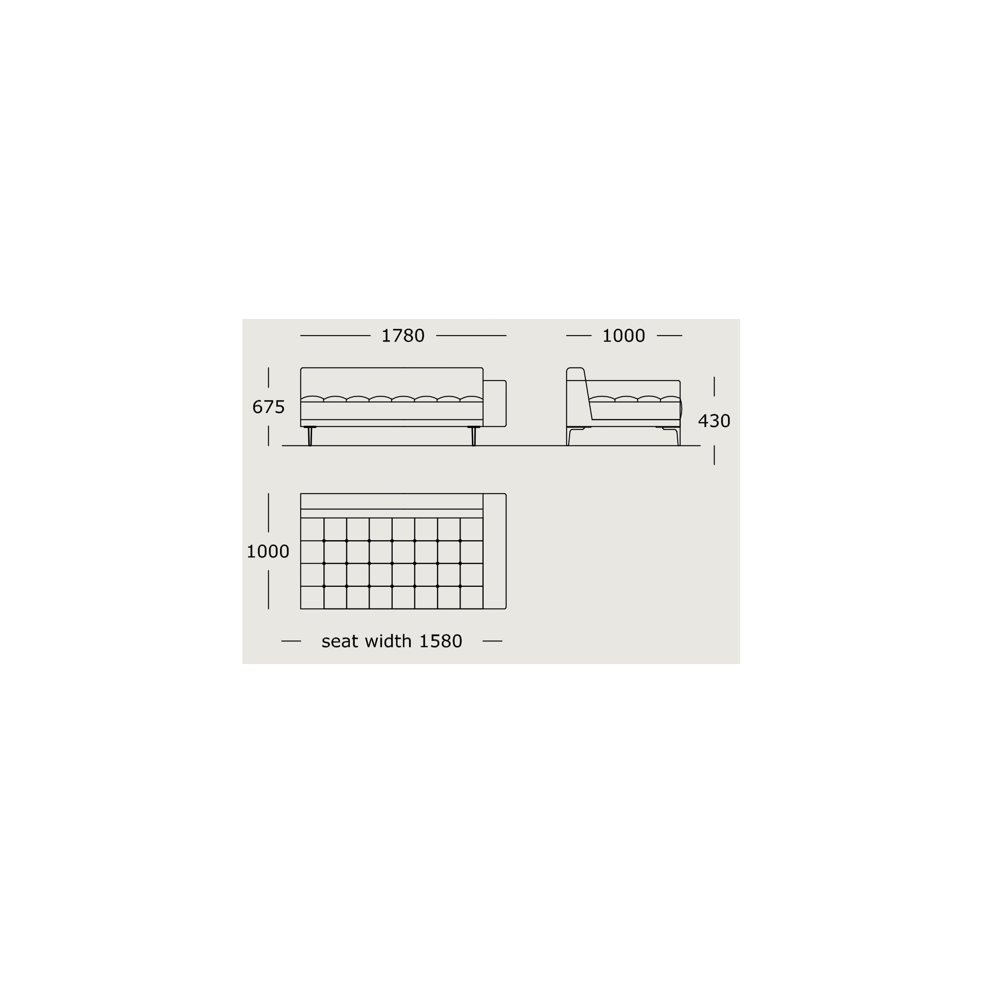 Module 8 – 178 x 100 cm – Campo - Wendelbo