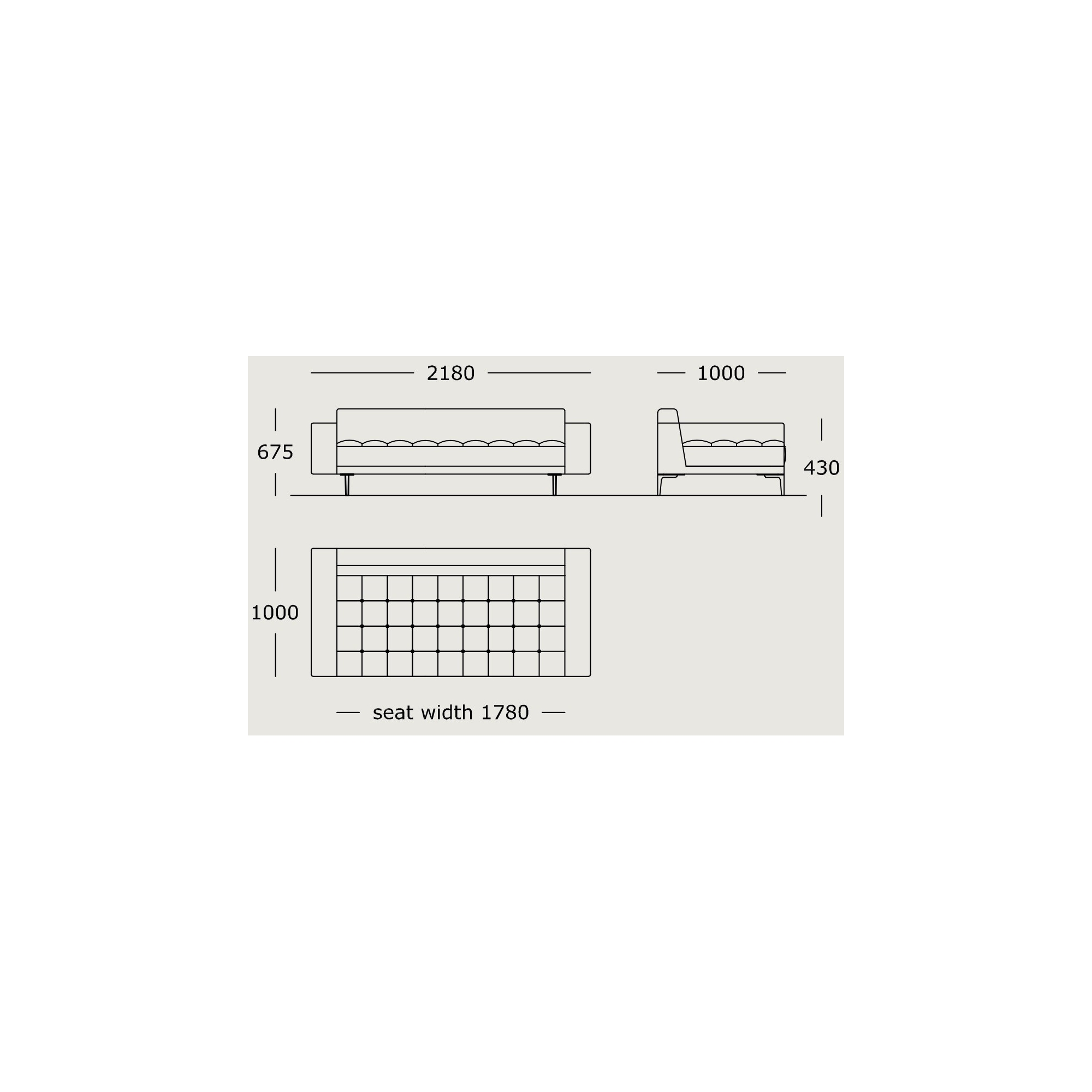 Module 9 – 218 x 100 cm – Campo - Wendelbo