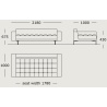 Module 9 – 218 x 100 cm – Campo - Wendelbo