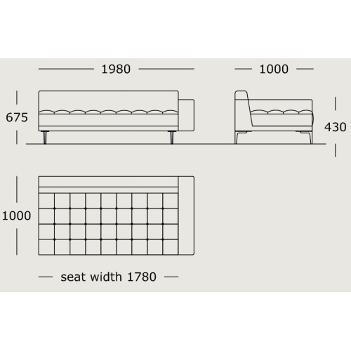 Module 12 – 198 x 100 cm – Campo - Wendelbo