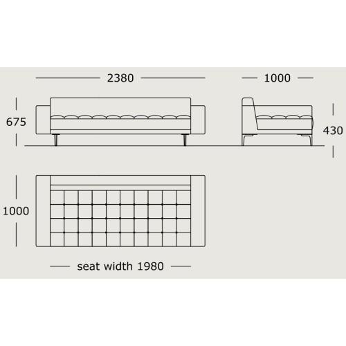 Module 13 – 238 x 100 cm – Campo - Wendelbo