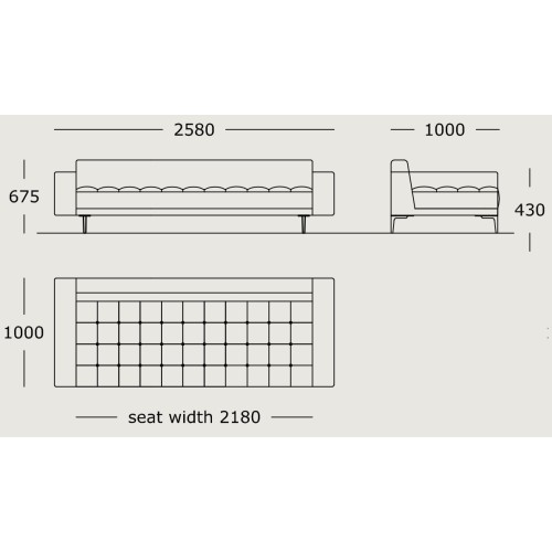 Module 17 – 258 x 100 cm – Campo - Wendelbo