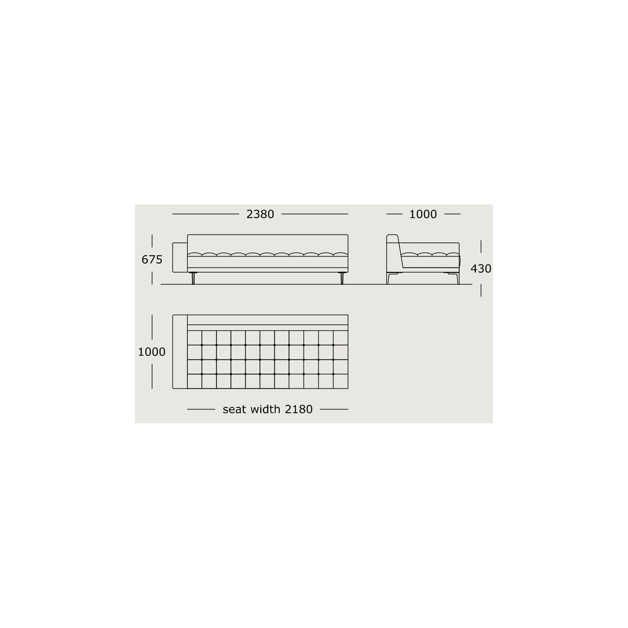 Module 19 – 238 x 100 cm – Campo - Wendelbo