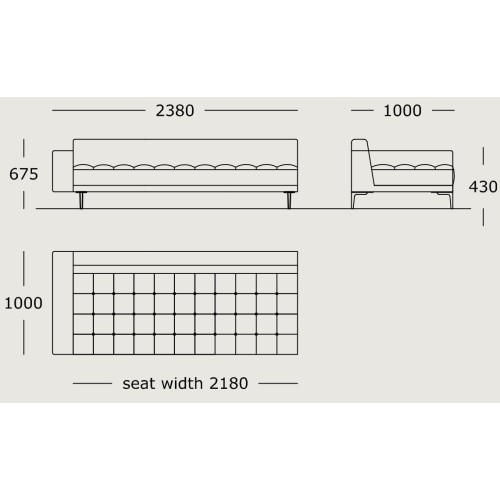 Module 19 – 238 x 100 cm – Campo - Wendelbo