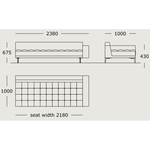 Module 20 – 238 x 100 cm – Campo - Wendelbo