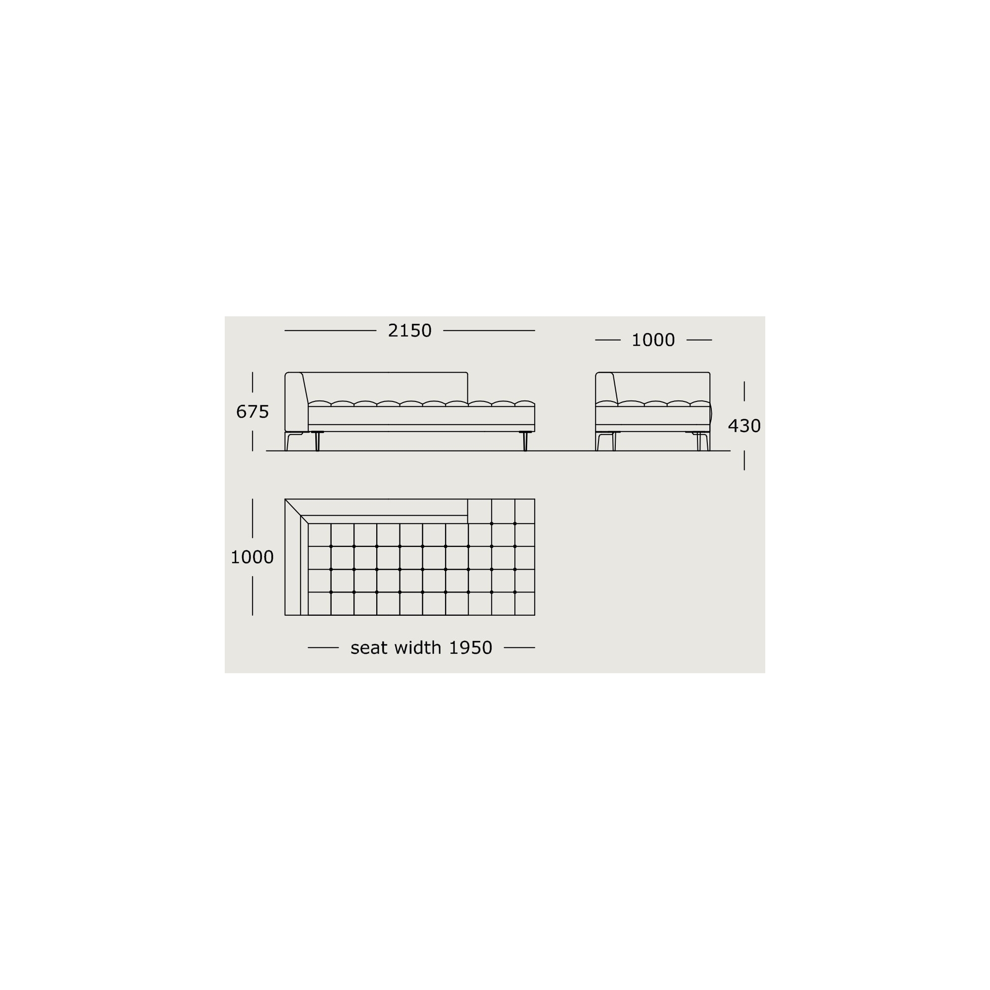 Module 25 – 215 x 100 cm – Campo - Wendelbo