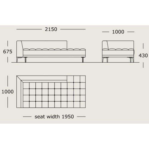 Module 25 – 215 x 100 cm – Campo - Wendelbo