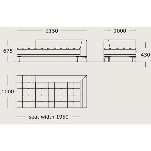 Module 26 – 215 x 100 cm – Campo - Wendelbo