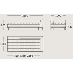 Module 28 – 235 x 100 cm – Campo - Wendelbo