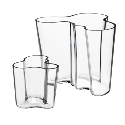 Aalto vase set 160+95mm, clear - 1008572 - Iittala