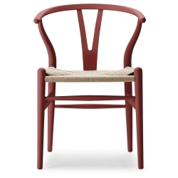 Carl Hansen & Søn – Chaise CH24 Soft Color Ilse Crawford, falu et corde de papier naturelle