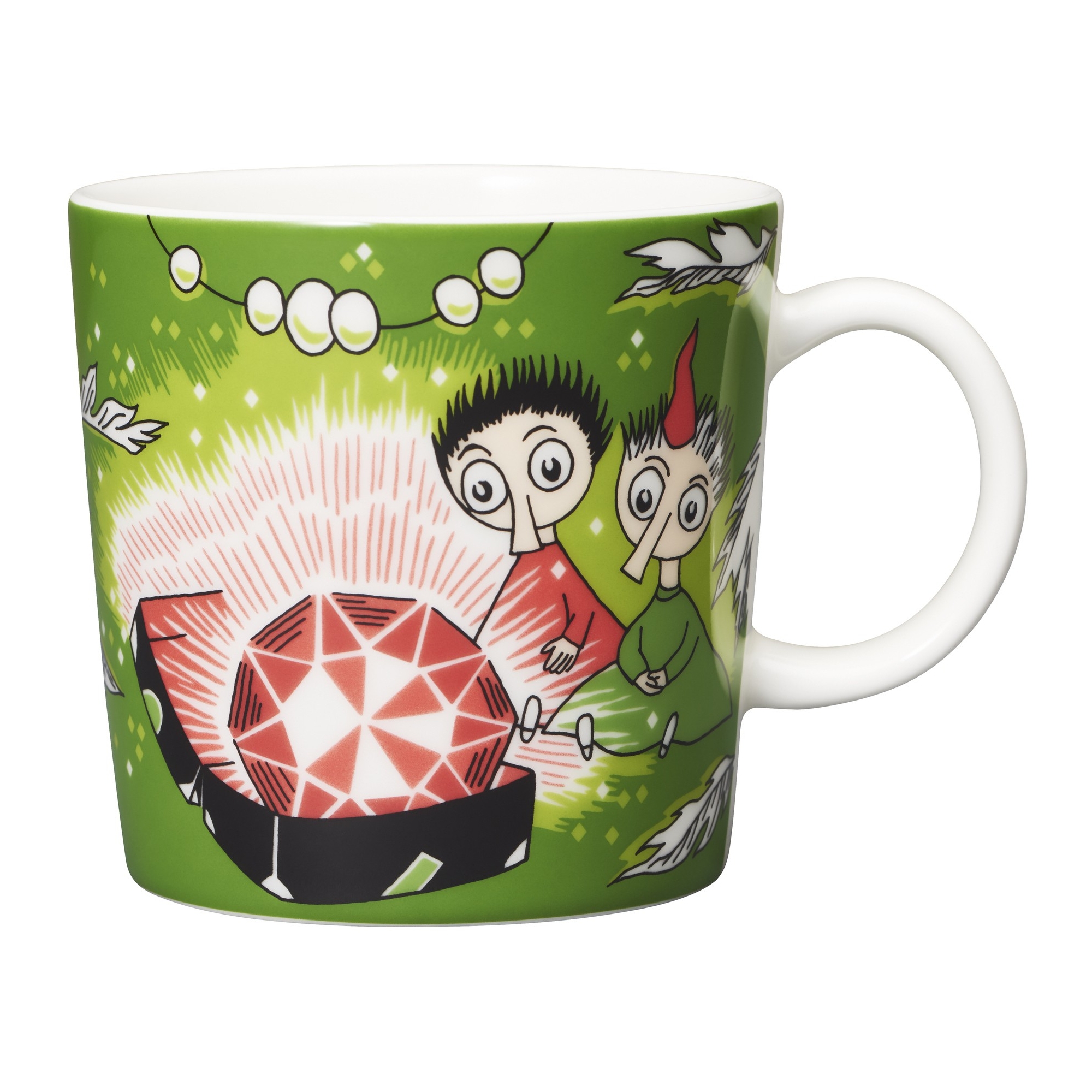 Thingumy and Bob green - Moomin mug - Arabia / Iittala