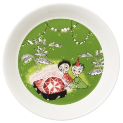 Thingumy and Bob green - Moomin plate - Arabia / Iittala