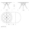 Ø120cm - PP75/120 - extendable table - PP Møbler