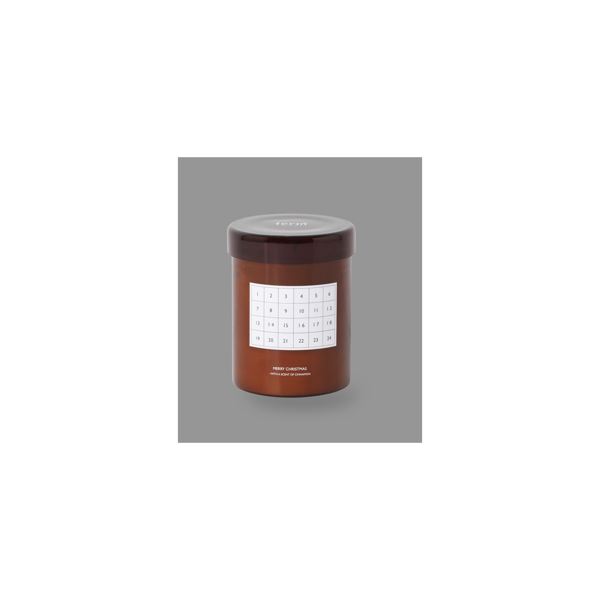 Scented Calendar candle - orange brown