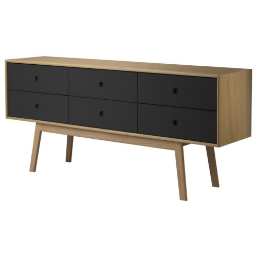 OUT OF STOCK - Oak / Black - sideboard Butler A86 - FDB Møbler