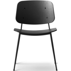 chêne noir vernis / noir - chaise Søborg 3060 - Fredericia