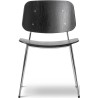 SOLD OUT black lacquered oak / chrome - 3060 Søborg chair - Fredericia