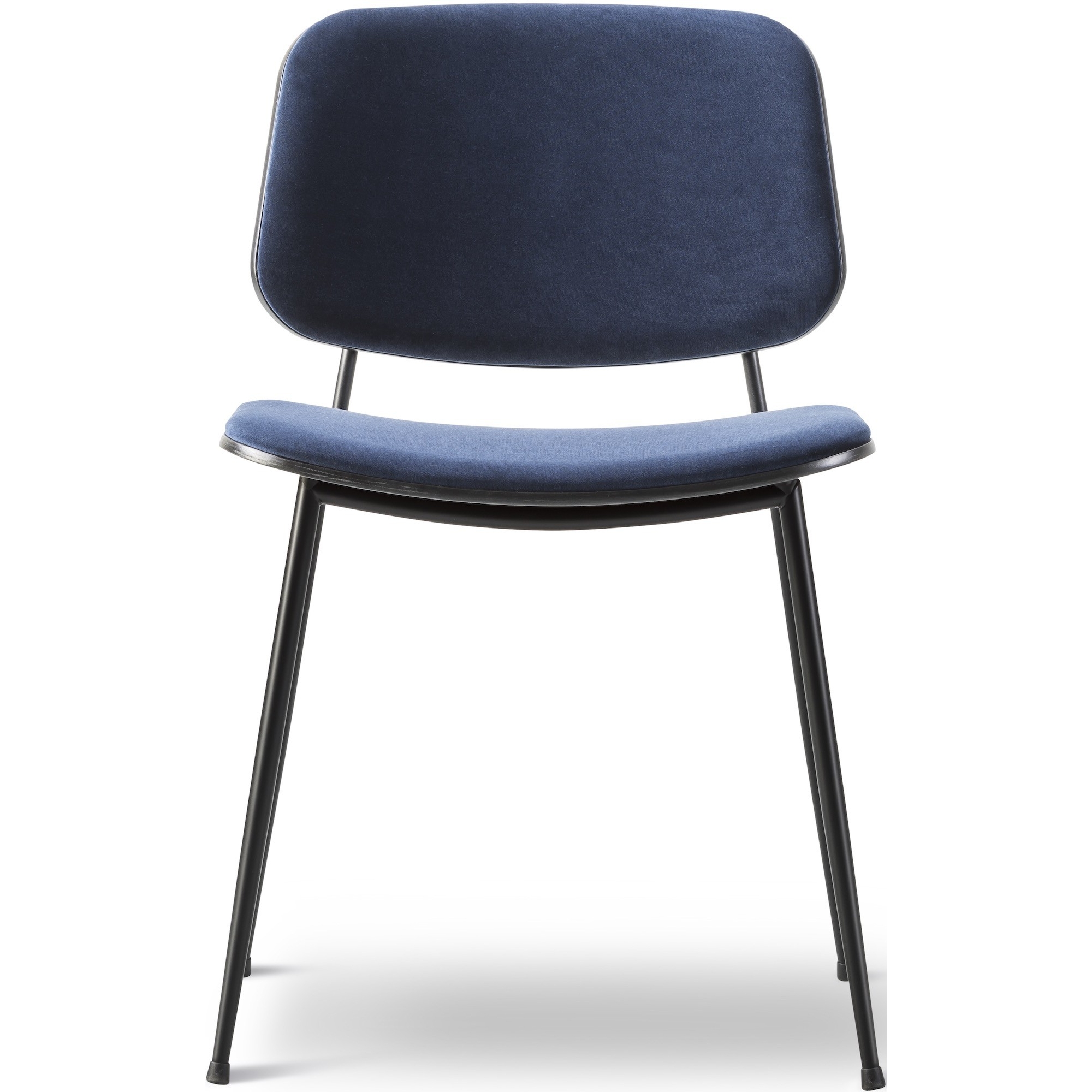 SOLD OUT Front upholstered – Harald 792 + black lacquered oak / black – 3062 Søborg chair (steel) - Fredericia