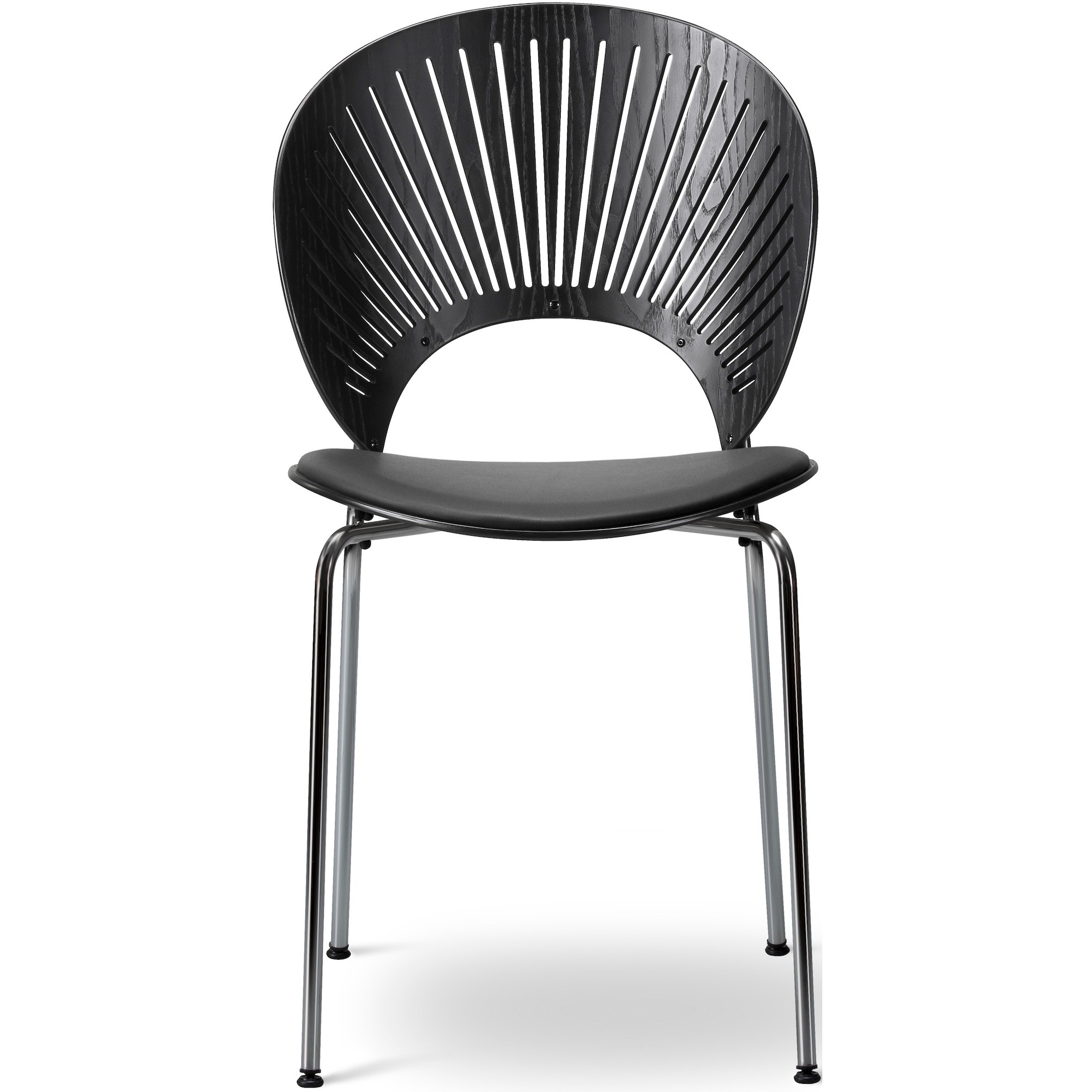 SOLD OUT 301 Omni leather + black ash / black legs – seat upholstered – Trinidad chair 3396 - Fredericia