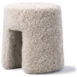 Peau de mouton – Moonlight – pouf Sequoia - Fredericia